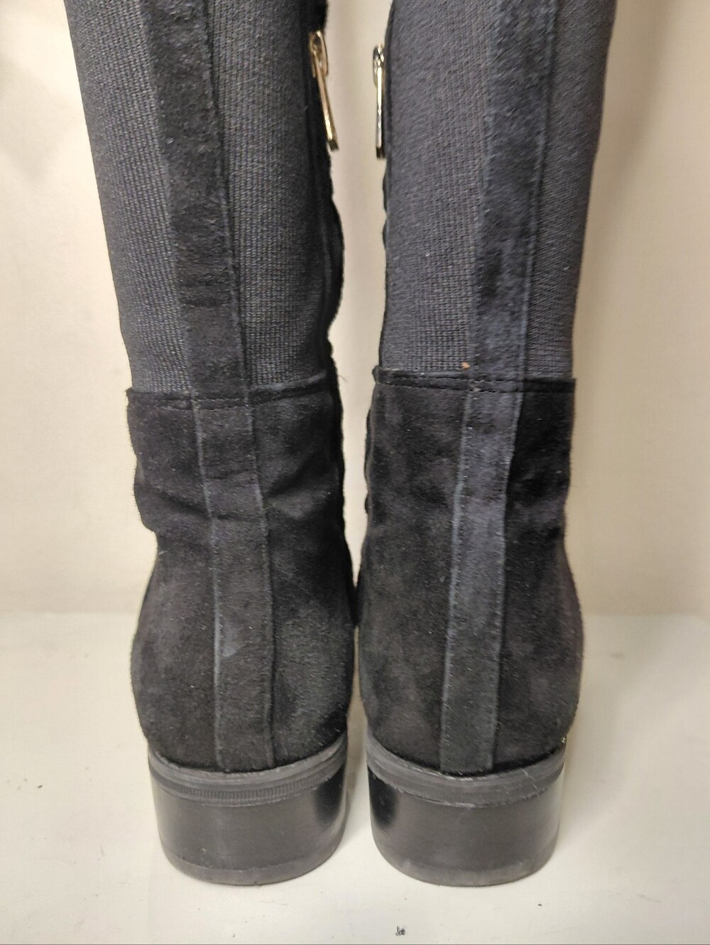Sam Edelman Black Over-the-Knee Suede Stretch Boots Size 7.5 - Picture 10 of 11